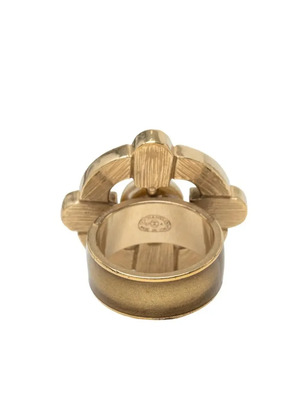Chanel Cc Logo Ring Gold-Tone Metal #357682C54B